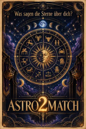 Plakat: Was sagen die Sterne über dich? Astro2Match