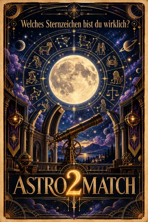 Plakat: Welches Sternzeichen bist du wirklich? Astro2Match